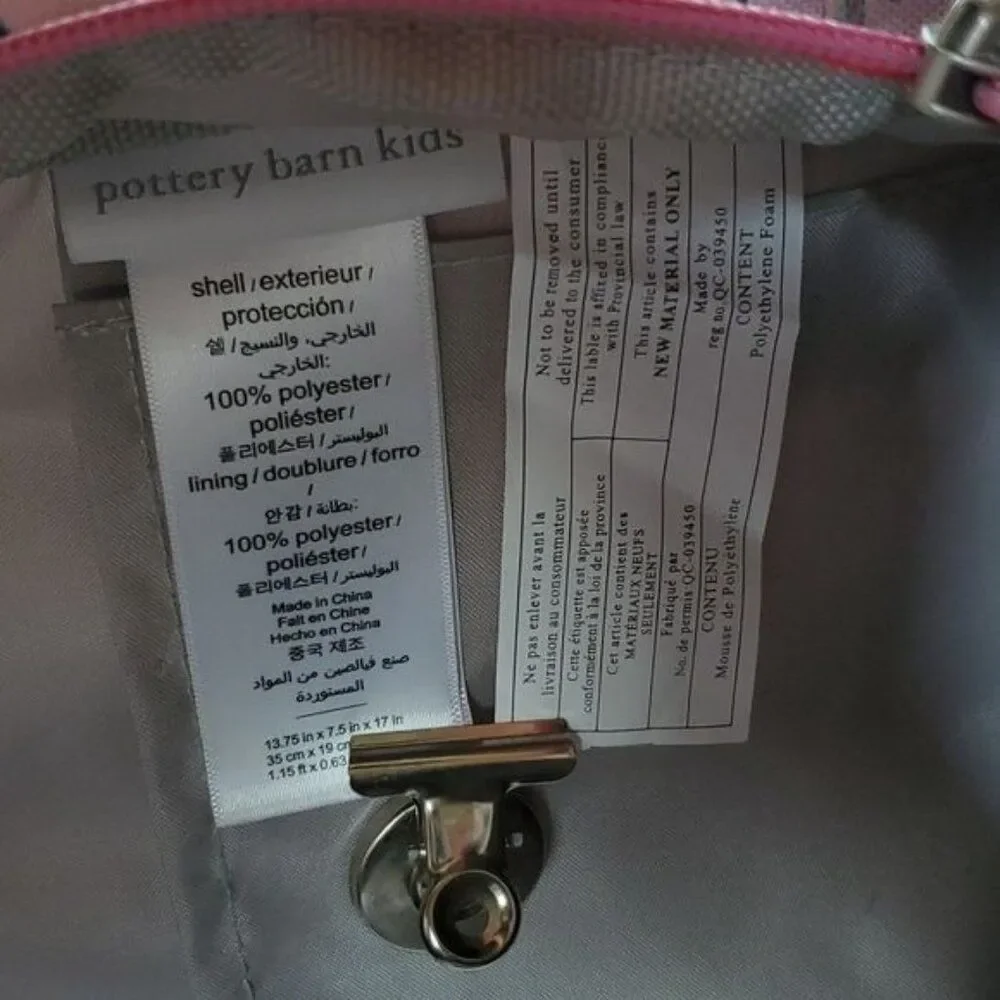 Pottery Barn Kids Backpack Mackenzie Pink Sasha's Garden Pink Girls Youth Floral